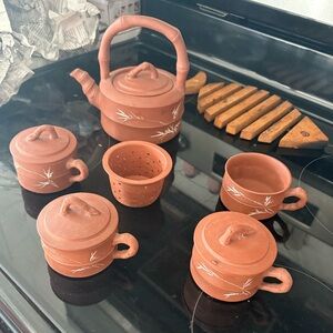 Vintage China Yixing Zisha Teapot & Cupset